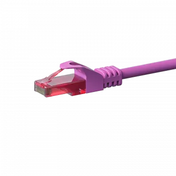 DSIT CAT6 hálózati kábel, U/UTP, 0,15 m, rózsaszín, 100% réz (DC-69-001)