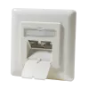 DSIT DC-Wall-In-STP6A-I süllyesztett Cat.6a árnyékolt 2-port RJ45 aljzat, elefántcsont