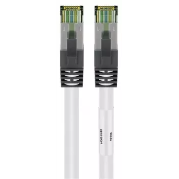 DSIT RJ45 hálózati kábel S/FTP PiMF CAT 8 nyers kábellel fehér 1 m