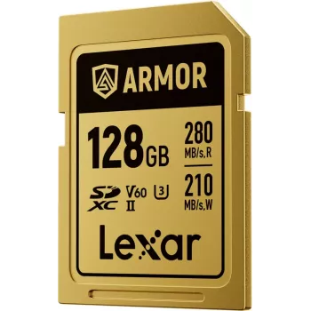 Lexar Professional ARMOR GOLD 128GB SDXC UHS-II V60 memóriakártya (LSDAMGL128G-RNNNG)