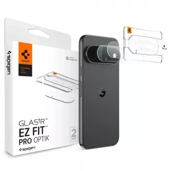 Spigen Optik Pro Glas.tR EZ Fit kameravédő 2 darabos csomag Google Pixel 11 Pro-hoz - átlátszó