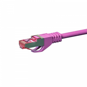 DSIT CAT 6 S/FTP LSOH hálózati patch kábel, 10 m, rózsaszín