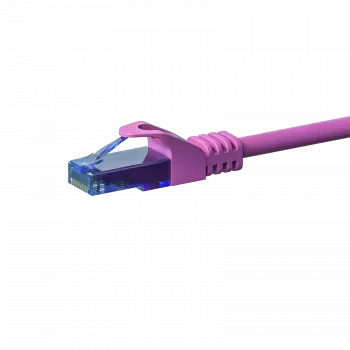 DSIT CAT6a U/UTP patch kábel, 100% réz, RJ45, 5m, rózsaszín