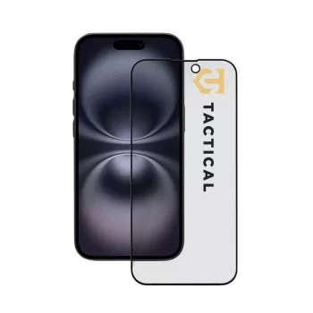 Tactical Glass Shield Privacy 5D képernyővédő fólia iPhone 15 / 16 készülékhez, fekete