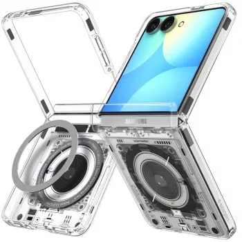 SPIGEN Ultra Hybrid Pro MagSafe tok Samsung Galaxy Z Flip8 Neo One-hoz – átlátszó