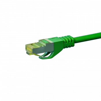 DSIT Cat.7 S/FTP PiMF hálózati patchkábel, RJ45, zöld, 0,25 m