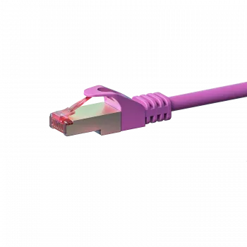 DSIT CAT 6 S/FTP LSOH patch kábel, RJ45, 15 m, rózsaszín