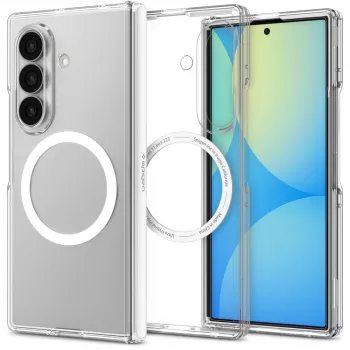 SPIGEN Ultra Hybrid Pro MagSafe tok Samsung Galaxy Z Fold 8 Ultra készülékhez, átlátszó/fehér