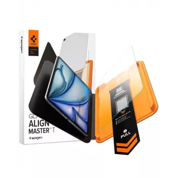 Spigen AlignMaster GLAS.tR edzett üveg képernyővédő iPad Air 11 inch készülékhez (6./7./8. generáció, 2024-2026) - átlátszó