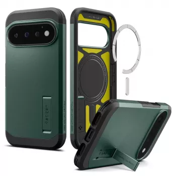 Spigen Tough Armor Mag MagSafe tok Google Pixel 11 Pro készülékhez - Abyss Green