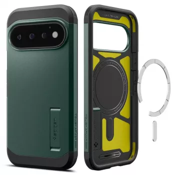 Spigen Tough Armor Mag MagSafe tok Google Pixel 11 Pro készülékhez - Abyss Green