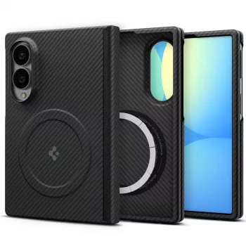 Spigen AirSkin Aramid MagSafe tok Samsung Galaxy Z Fold 8 készülékhez - fekete