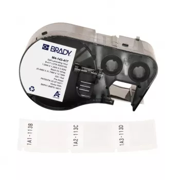 BRADY M4-143-417 önlamináló vinil etiketttartó BMP41/BMP51/BMP53/M511 készülékhez, 1,5 inch x 21', fehér/átlátszó
