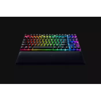 Razer Huntsman V2 Tenkeyless vezetékes optikai gamer billentyűzet, Clicky Purple Switches, nordic kiosztás, RGB, fekete (RZ03-03941300-R3N1)