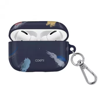 UNIQ Coehl Reverie AirPods Pro tok - porosz kék virágmintás védőtok