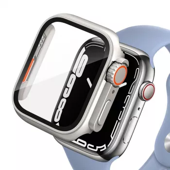 TECH-PROTECT DEFENSE360 Apple Watch 4/5/6/SE (44mm) titán/narancssárga robusztus ház beépített szíjjal