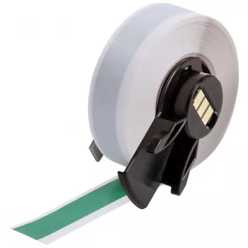 BRADY M6C-500-439-GR többcélú vinil címkék, 24mm, piros fehér alapon, 8m