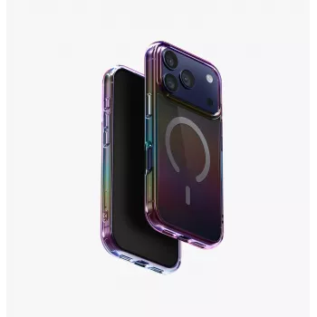 UNIQ Iridescia Magclick töltőtok iPhone 17 Pro-hoz - Mitternachtsquarz