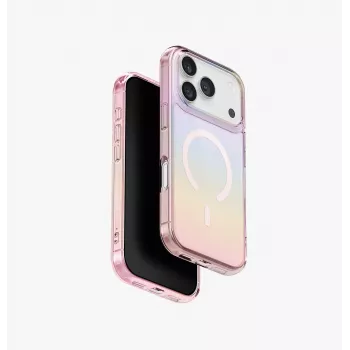 UNIQ Iridescia MagClick töltőtok iPhone 17 Pro készülékhez – pink prism