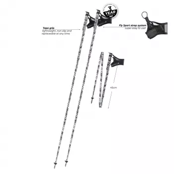 Komperdell FXP Carbon The Erlkonig futóbott 130 cm, fekete/fehér