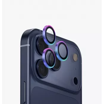 UNIQ Optix alumínium kameravédő iPhone 17 Pro / 17 Pro Max készülékhez, applikátorral, opál