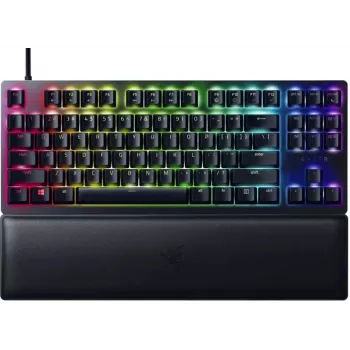 Razer Huntsman V2 Tenkeyless vezetékes optikai gamer billentyűzet, Linear Red kapcsolók, északi kiosztás, RGB (RZ03-03940700-R3N1)