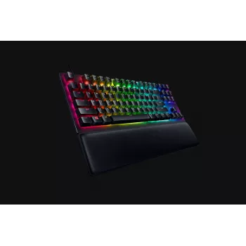 Razer Huntsman V2 Tenkeyless vezetékes optikai gamer billentyűzet, Linear Red kapcsolók, északi kiosztás, RGB (RZ03-03940700-R3N1)