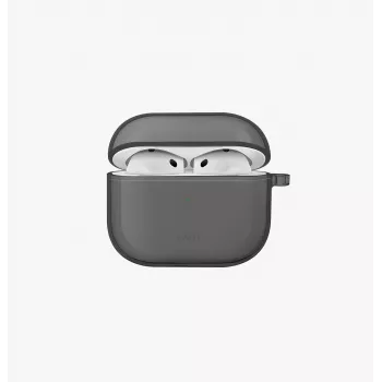 UNIQ Glase tok Apple AirPods 4-hez, fényes füst