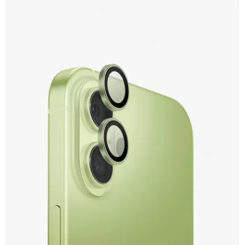 UNIQ Optix alumínium kameravédő iPhone 17-hez, applikátorral, zöld