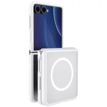 UNIQ Veren AF Magclick töltőtok Samsung Galaxy Z Flip8-hoz, fehér