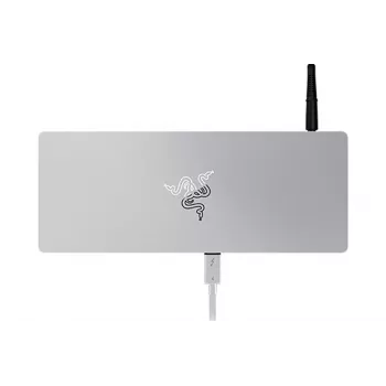 Razer Thunderbolt 4 Dock Mercury Chroma - 10 az 1-ben dokkoló RGB világítással, 90W Power Delivery, 8K/5K kijelzőtámogatás, Gigabit Ethernet, UHS-II SD-kártyaolvasó, 3x Thunderbolt 4, 3x USB-A, alumínium