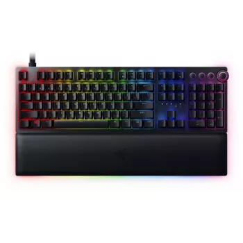 Razer Huntsman V2 vezetékes gamer billentyűzet, analóg optikai kapcsolók, US kiosztás, RGB, fekete (RZ03-03610100-R3M1)