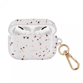 UNIQ Coehl Terrazzo tok Apple AirPods Pro-hoz - természetes fehér