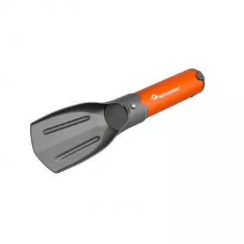 Sea to Summit Pocket Trowel Alloy - ultrakönnyű összecsukható kempingásó gödrök ásásához, eloxált alumínium, 220 mm kihajtva, 153 mm összecsukva, 3.5 oz, szürke/ezüst