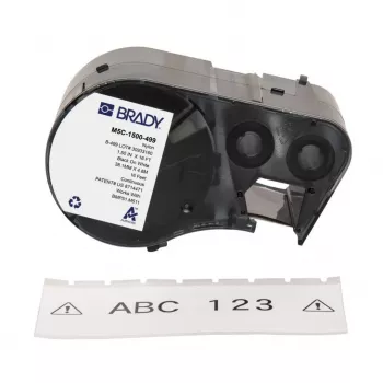 BRADY M5C-1500-499 önlamináló vinil címketekercs BMP51/BMP53/M511 készülékhez, 12,7 mm x 6,4 m, fehér