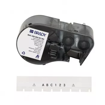 BRADY M4C-250-595-WT-BK fehér poliészter hőtranszfer címketekercs BMP41/BMP51/BMP53/M511 készülékhez, 38,1 mm x 25,4 mm, 250 címke