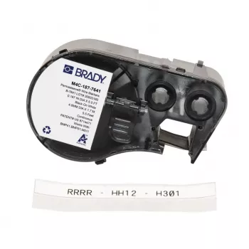 BRADY BMP41/BMP51/BMP53/M511 alacsony halogéntartalmú hőre zsugorodó kábeljelölő hüvely, fehér, 38,1 mm x 6,4 m