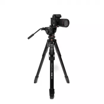 Manfrotto MKONEVA-500X hibrid fotó-videó állvány folyadékfejjel, 5 szekciós alumínium lábak, flip zárak, gyorsoszlop, hordtáska