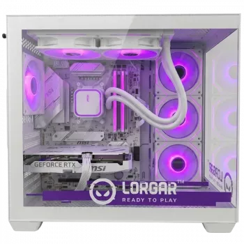 LORGAR ADVANCED A201 gamer PC - AMD Ryzen 5 7500F, GeForce RTX 5060 Ti 16GB, 32GB DDR5, 1TB NVMe SSD, 750W tápegység, fehér