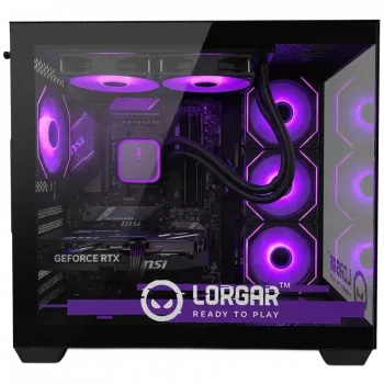 LORGAR ADVANCED A201 játék PC - AMD Ryzen 5 7500F, GeForce RTX 5060 Ti 16GB, 32GB DDR5 6400MHz, 1TB NVMe SSD, 750W tápegység, 240mm AIO, fekete
