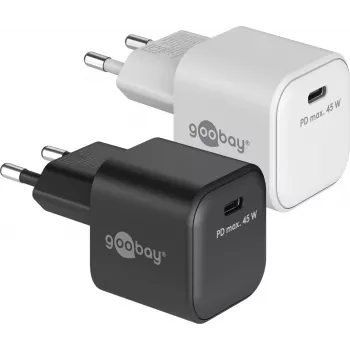 GOOBAY 45 W USB-C PD GaN Nano gyorstöltő (fekete)