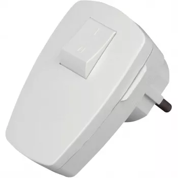 Kopp Schuko szögdugó kapcsolóval, fehér, 16 A, IP20