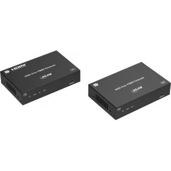 InLine® KVM-hosszabbító, DP 4K/60Hz, üvegszál singlemode, 10 km, készlet (57885O)