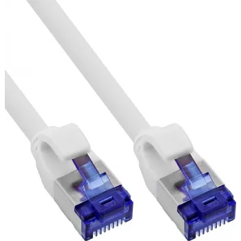 InLine® slim Cat.6A S/FTP LSZH patchkábel, fehér, 0,30 m, 150 darabos csomag
