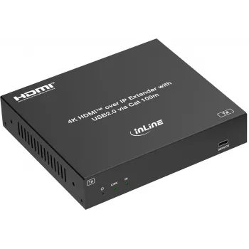InLine® KVM hosszabbító IP-n keresztül, HDMI 4K/60Hz, 100m, adó (TX) (57886I)