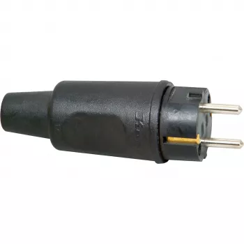 Kopp 179516009 Schuko biztonsági dugó, gumi, 16 A, 230 V, IP44, fekete