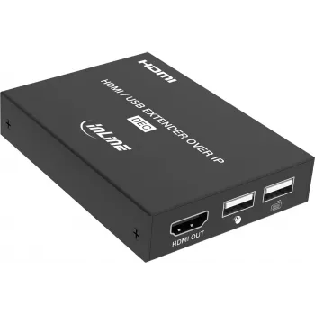 InLine® KVM hosszabbító IP-n keresztül, HDMI Full HD, 150m, vevő (RX)