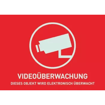 ABUS videófelügyelet figyelmeztető matrica, 148x105 mm (AU1320)