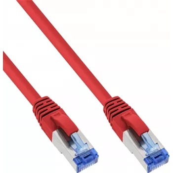 INLINE B-76805R 25 darabos csomag Cat.6A S/FTP LSZH patchkábel, 5 m, piros