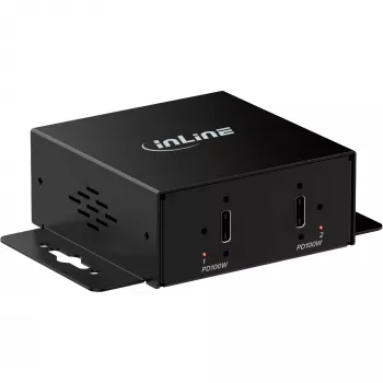 InLine® ipari USB-C 2 portos mini töltő, PD 200 W